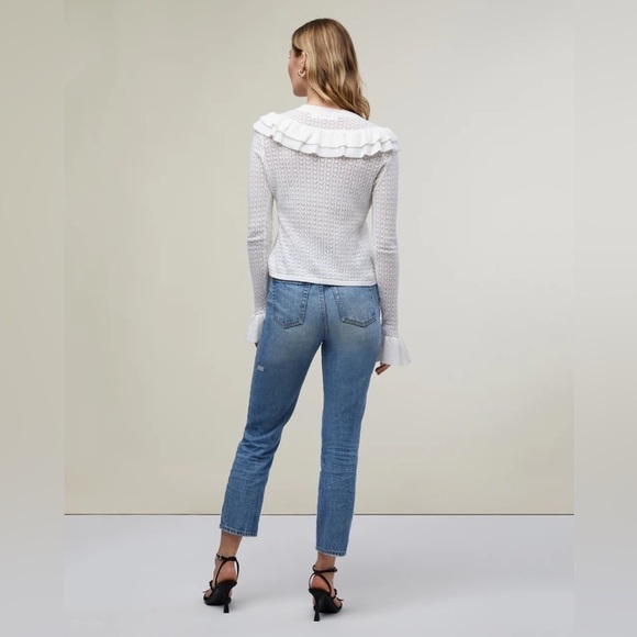 Rachel Parcell Pointelle Ruffle Sweater - Picture 4 of 5